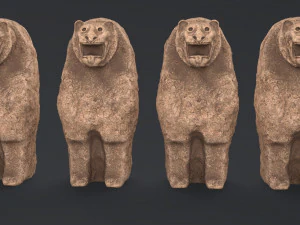 hittite lion statue 3D Model