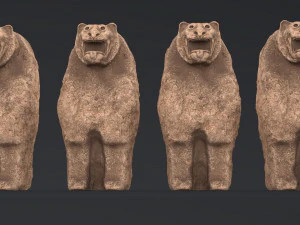 hittite lion statue 3D Model
