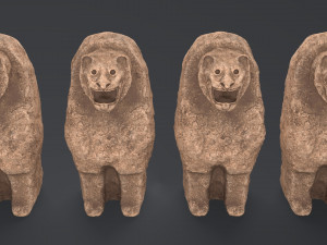 hittite lion statue 3D Model