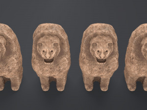 hittite lion statue 3D Model