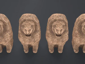 hittite lion statue 3D Model