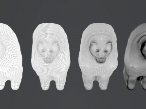 hittite lion statue 3D Model