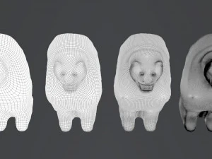 hittite lion statue 3D Model