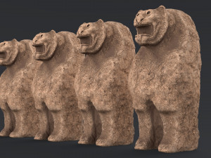 hittite lion statue 3D Model