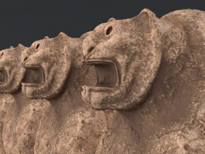 hittite lion statue 3D Model