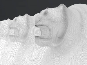 hittite lion statue 3D Model