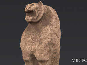 hittite lion statue 3D Model