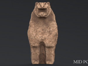 hittite lion statue 3D Model