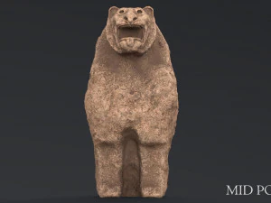 hittite lion statue 3D Model