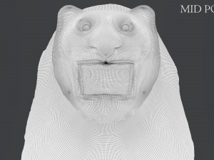 hittite lion statue 3D Model