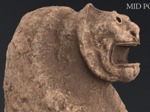 hittite lion statue 3D Model