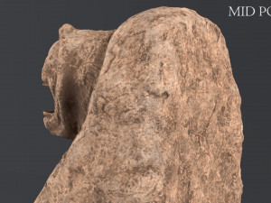 hittite lion statue 3D Model