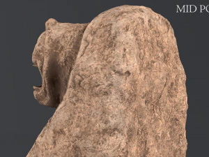 hittite lion statue 3D Model