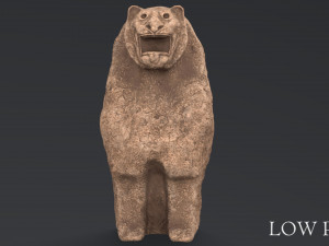 hittite lion statue 3D Model