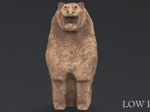 hittite lion statue 3D Model