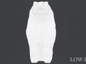 hittite lion statue 3D Model