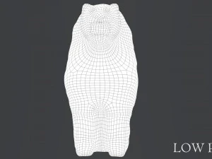 hittite lion statue 3D Model