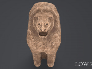hittite lion statue 3D Model