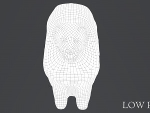hittite lion statue 3D Model