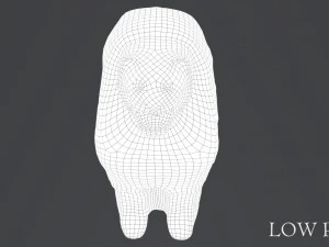 hittite lion statue 3D Model