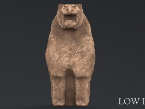 hittite lion statue 3D Model