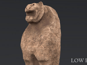 hittite lion statue 3D Model