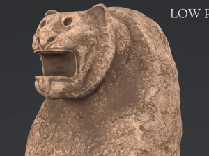 hittite lion statue 3D Model