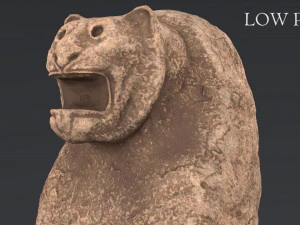 hittite lion statue 3D Model