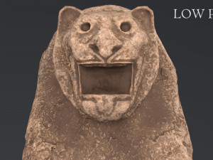 hittite lion statue 3D Model