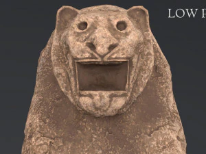 hittite lion statue 3D Model