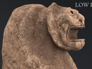 hittite lion statue 3D Model