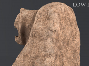 hittite lion statue 3D Model