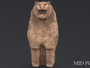 hittite lion statue 3D Model