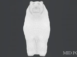 hittite lion statue 3D Model