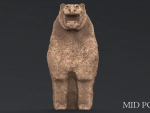 hittite lion statue 3D Model
