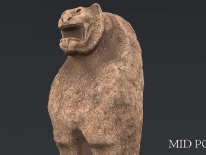 hittite lion statue 3D Model