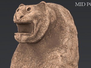 hittite lion statue 3D Model