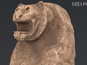 hittite lion statue 3D Model