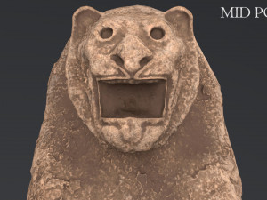 hittite lion statue 3D Model