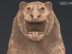 hittite lion statue 3D Model