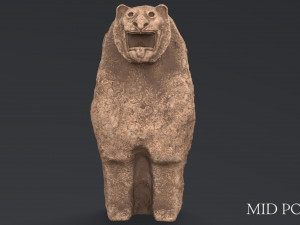 hittite lion statue 3D Model