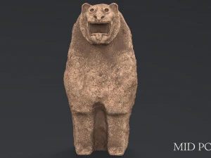 hittite lion statue 3D Model
