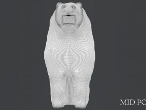 hittite lion statue 3D Model