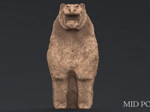 hittite lion statue 3D Model