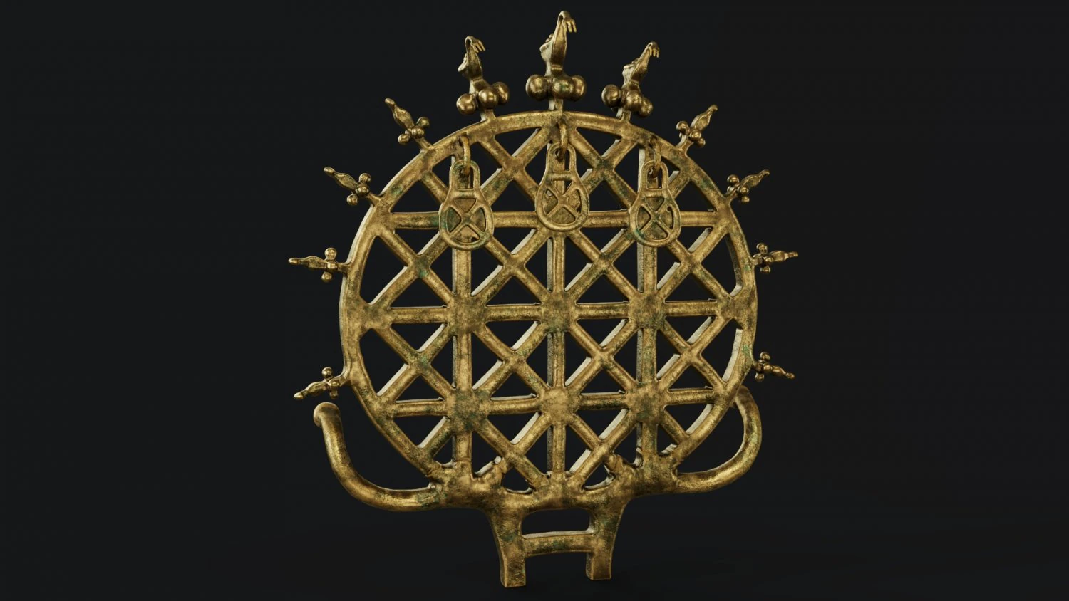 hittite sun disc 3D Model .c4d .max .obj .3ds .fbx .stl .blend 