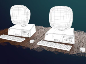 stylized computer 3D Model