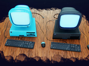 stylized computer 3D Model