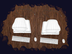 stylized computer 3D Model