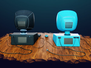 stylized computer 3D Model
