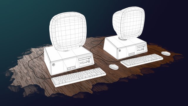 Download stylized computer 3D Model